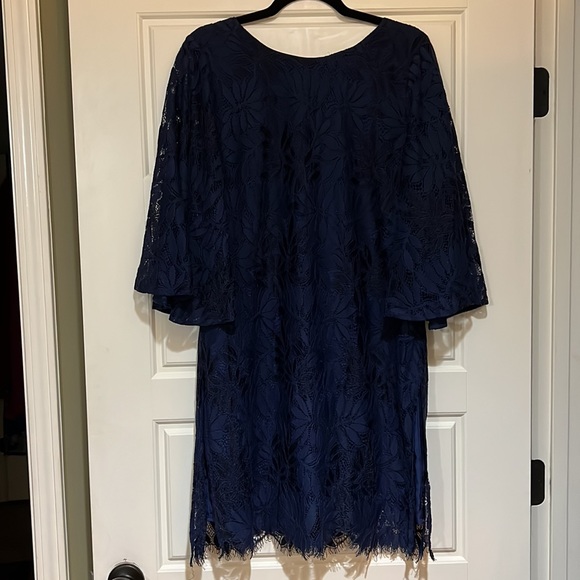 Lilly Pulitzer navy lace jumpsuit romper 16 gorgeous party formal - Picture 3 of 6
